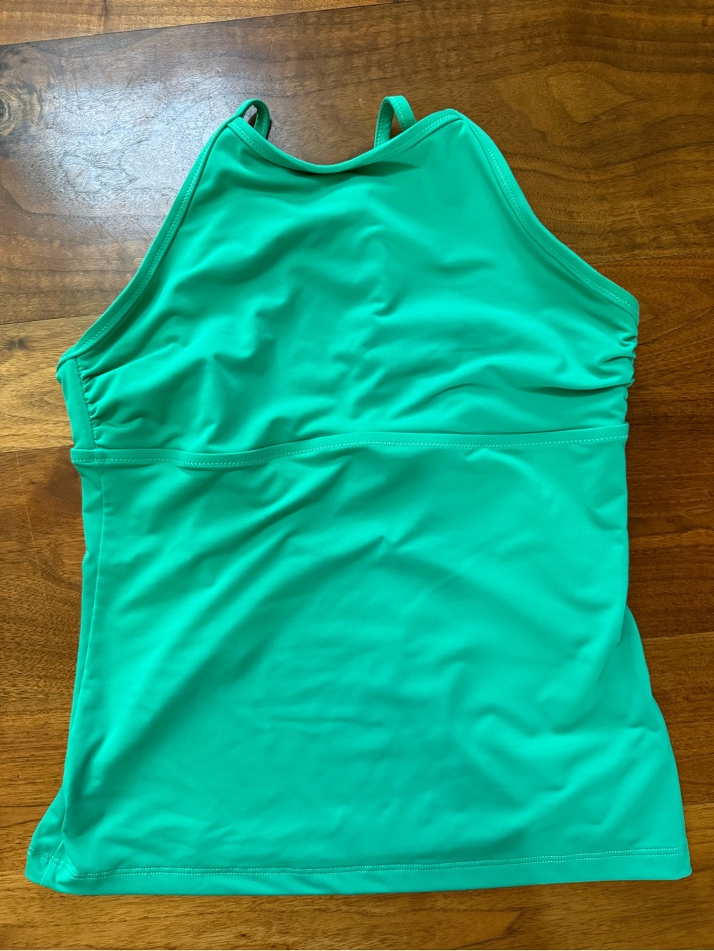 Athleta Women’s Green High Neck Halter Tankini Top Tie Back UPF 50 Size Small